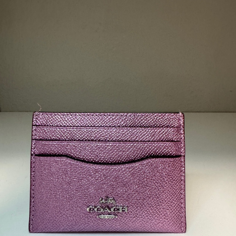 Coach Shimmering Pink Slim Id Card Case